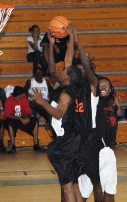 The Rockers and Legacy battle hard on the boards.