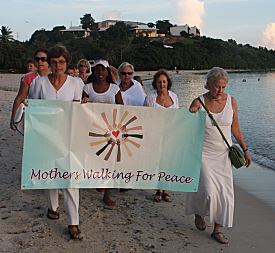 Peace marchers at Brewers Bay.