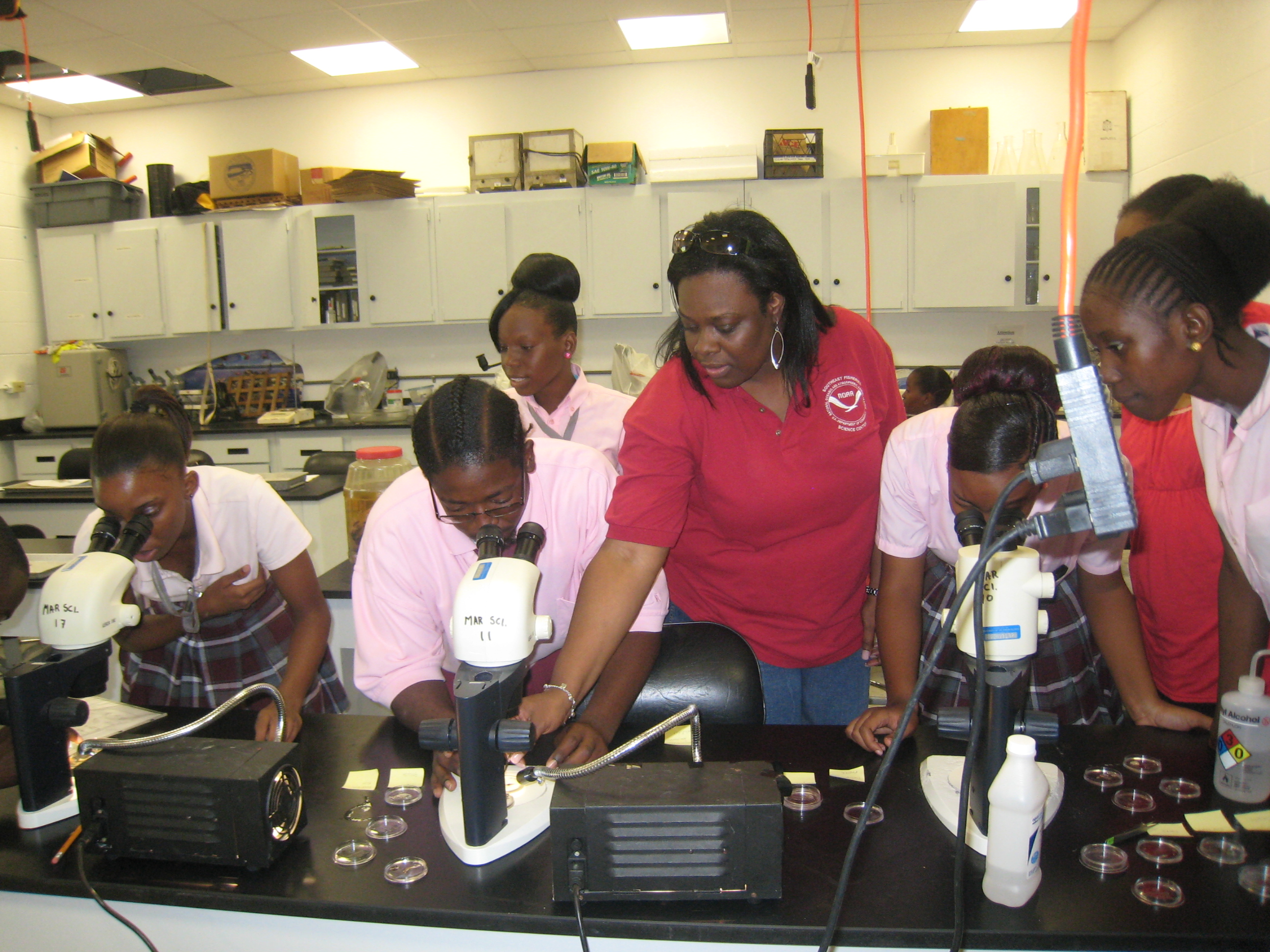 Eudora Kean Students were all-ears during last week's lab session.