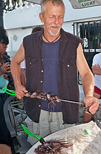 Diver Paul Keith was happy to spear lots of lionfish.