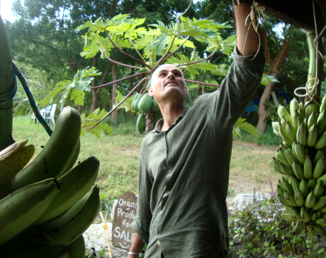 Claus Marquart, co-founder of the hoj skolen program, at the V.I. Sustainable Farming Institute on St. Croix.