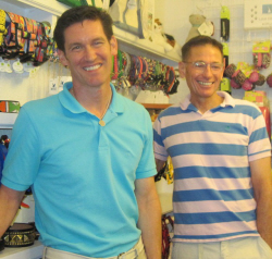 St. Johnimals owners Rob Upham and Ken Schadegg.