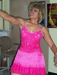 Kimberly Moore does her Tina Turner-like workout.
