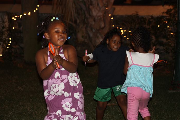 Toys from the WTJX booth kept children dancing and playing at Monday night's event.