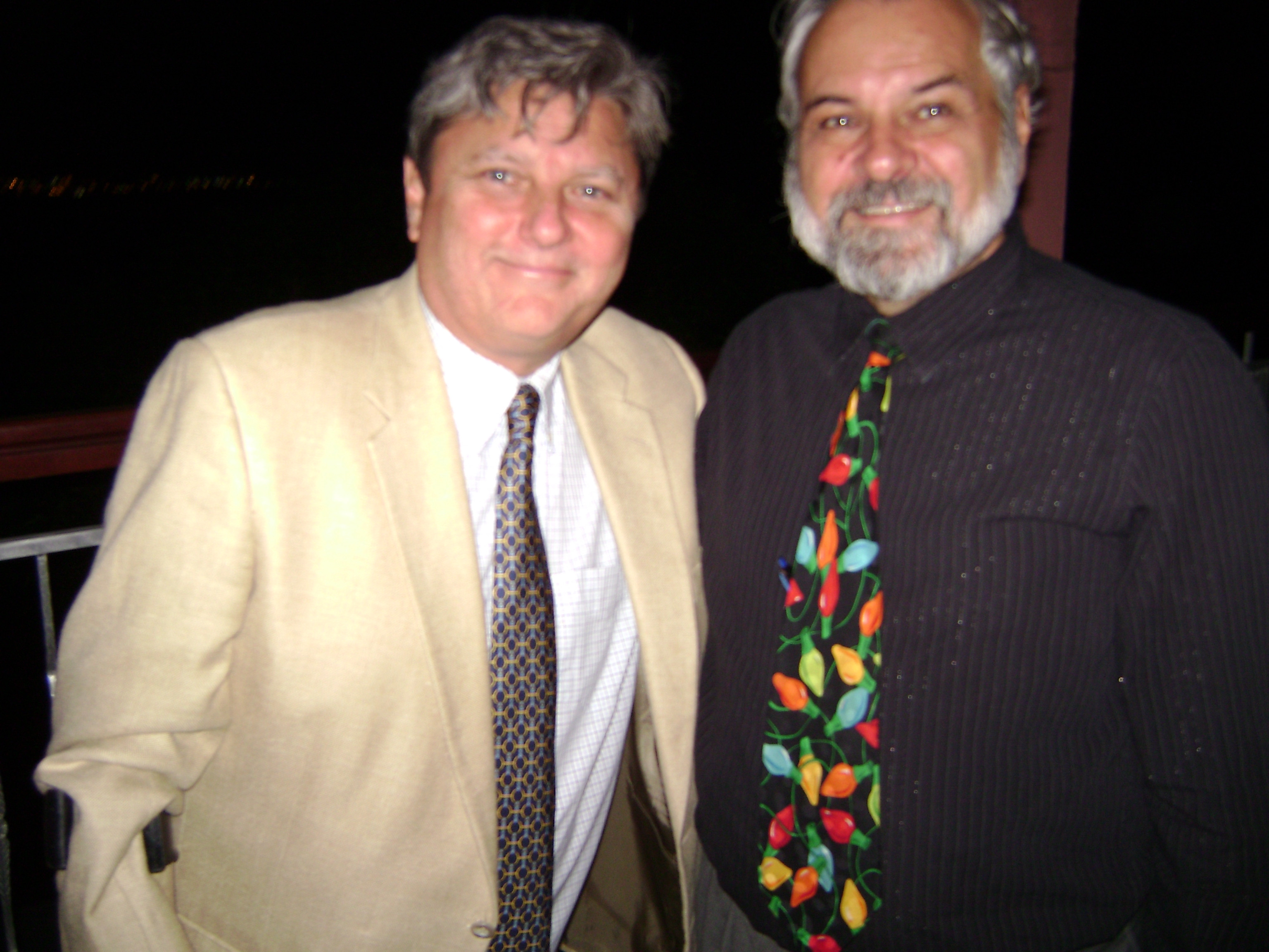 Filmmaker Artemis Joukowsky III (left) with Paul Chakroff, executive director of the St. Croix Environmental Association.