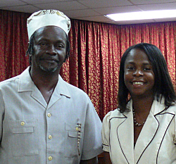 V.I. Lottery Commission nominees Lloyd Daley (left) and Adrienne Williams.