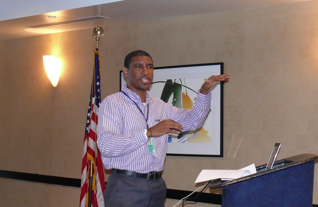 Assistant Commissioner of Tourism Brad Nugent at Tuesday's St. Croix Hotel and Tourism Association meeting.
