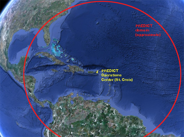 The PREDICT project will cover an immense region (Image courtesy of the University Corporation for Atmospheric Research).