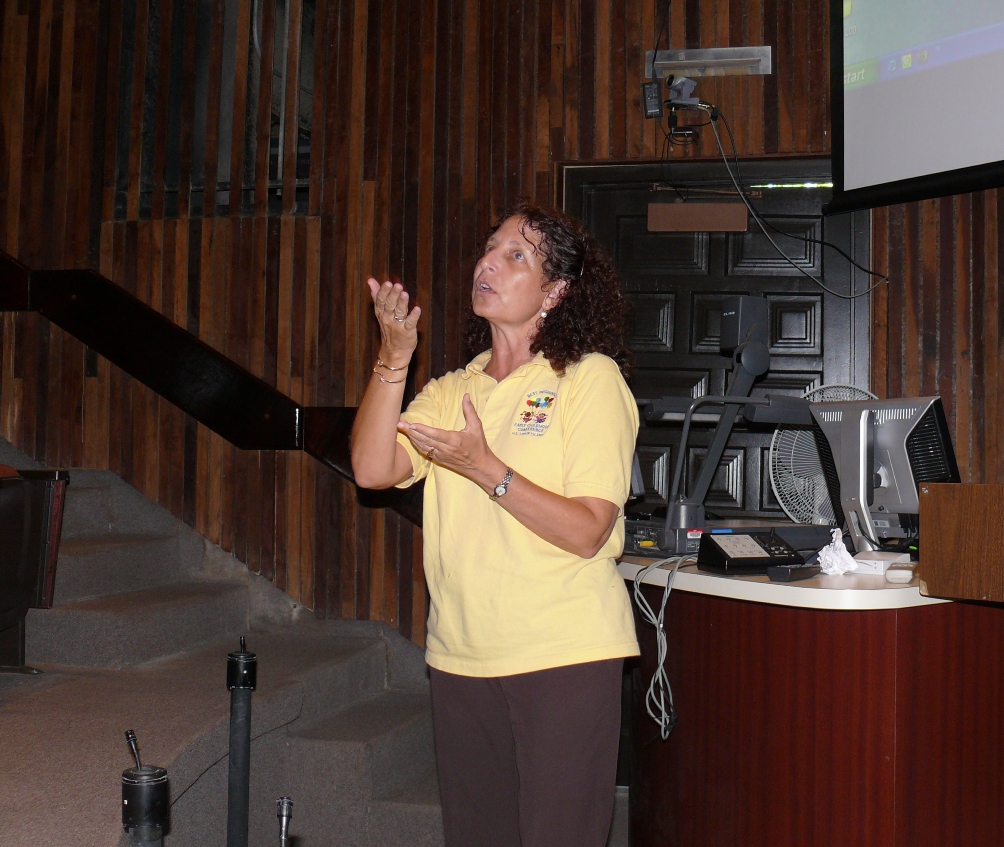 Ellie Hirsh, director of Family Connection at Community Foundation of the Virgin Islands, at Tuesday's session of the Best Beginnings Early Childhood Conference. 