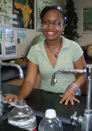 Whitly Charles in her AP biology class, on a Saturday doing extra work.