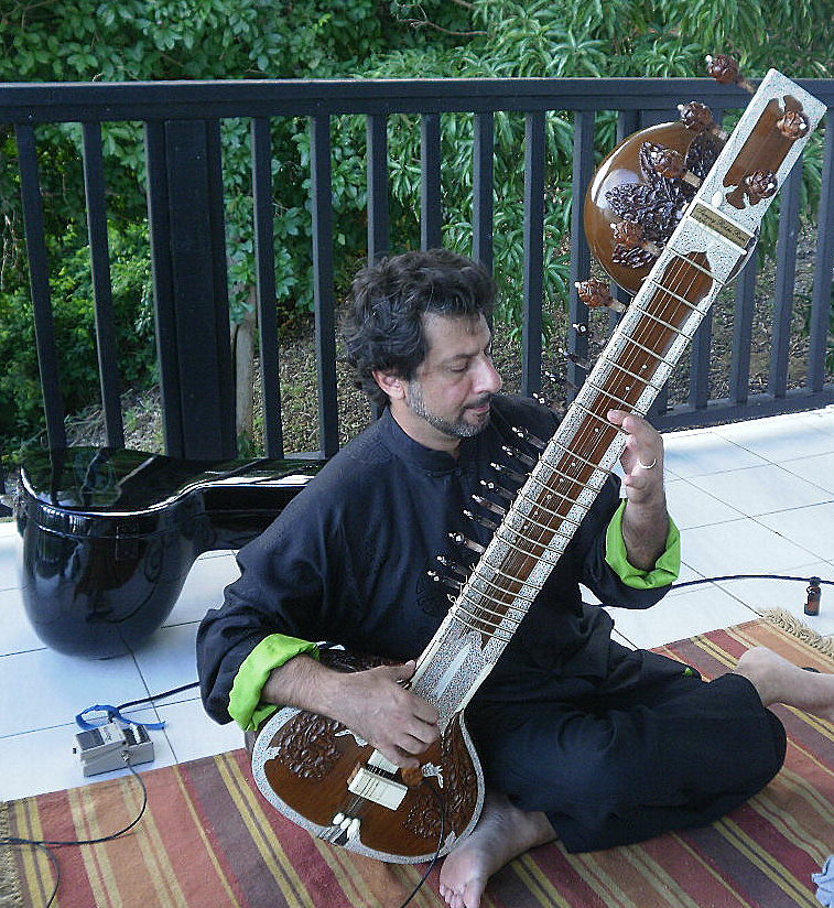 Nasseer Idrisi, pictured with his sitar.