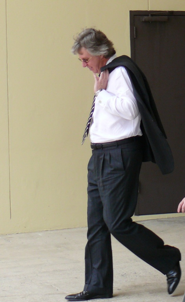 This file photo shows Prosser leaving bankruptcy court in 2008.
