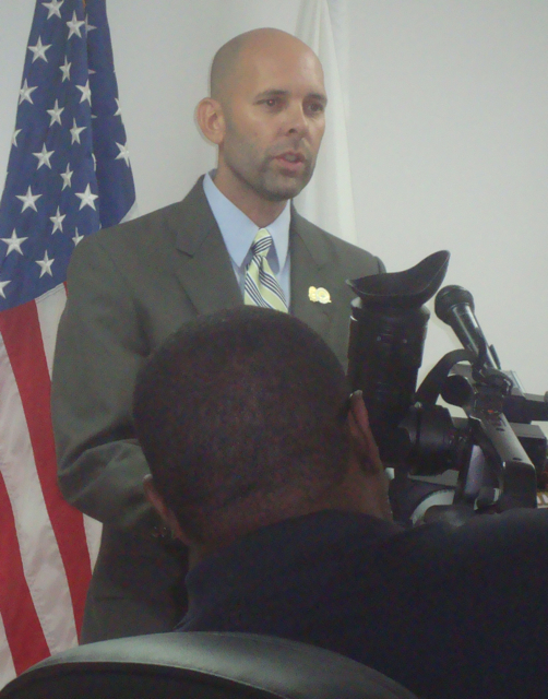 DEA Resident Agent in Charge Timothy Williams announcing the take-back program.