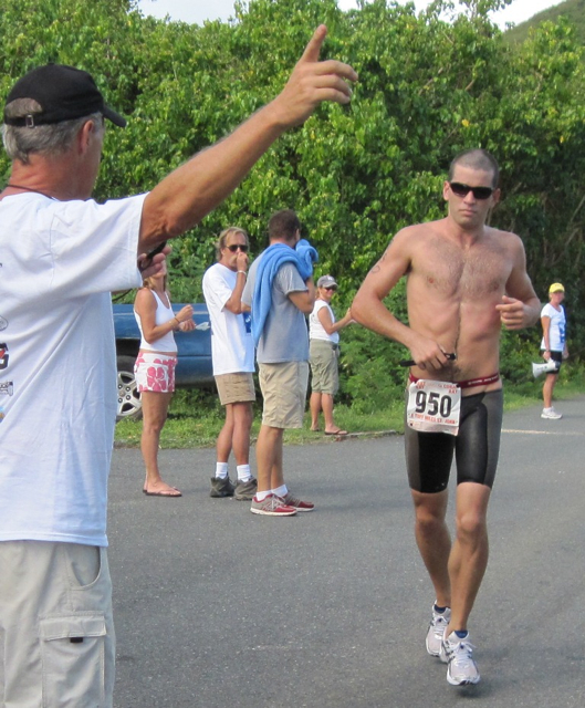 Morgan Locke wins the Love City Triathlon.