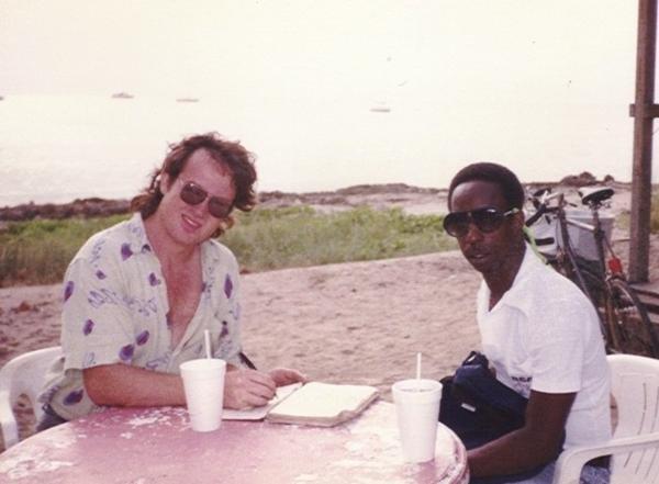 Van Tilbury with friend and bandmate Larry Clemons in the '80s. (Photo courtesy Annie Waddey)