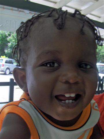 Thirteen-month-old Shelby Maignan, safe and sound once again.