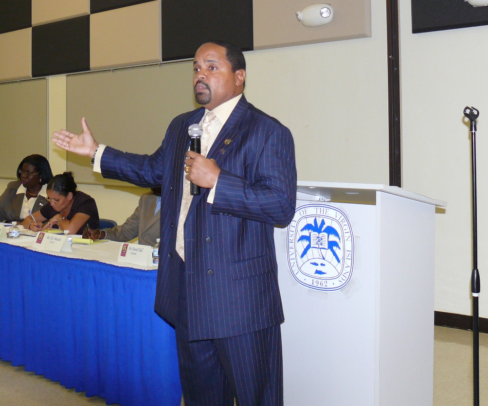 James Amps III urged new UVI students to be prepared for each opportunity that presents itself.