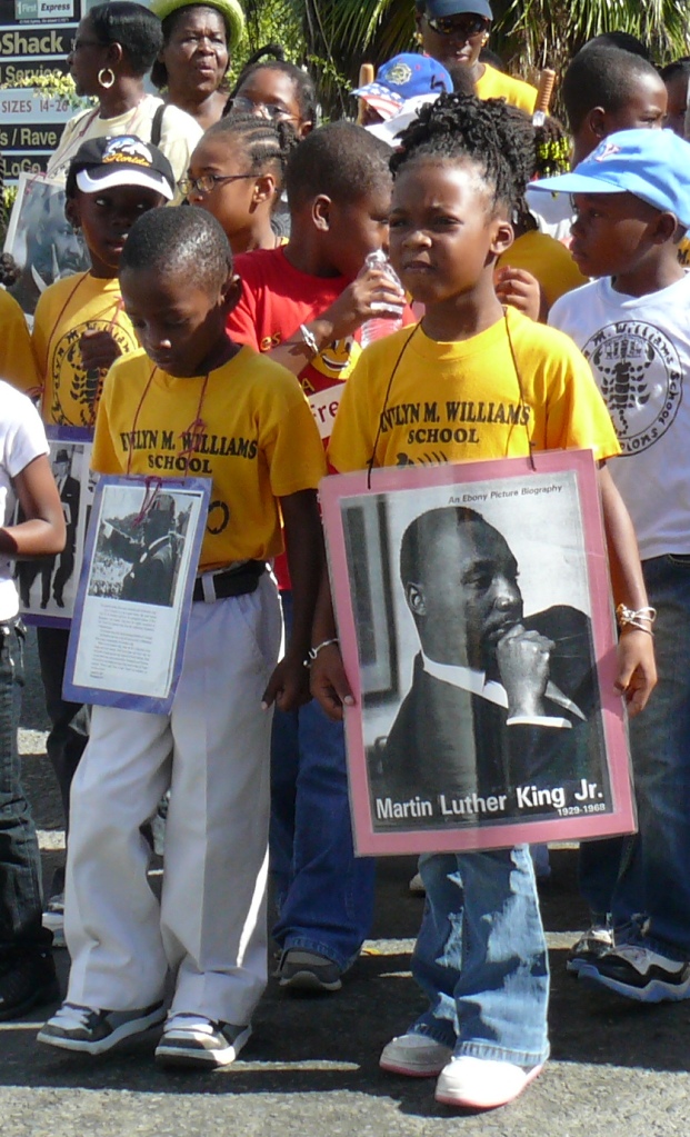     Evelyn Williams students march in the 2010 Martin Luther King Jr. Day parade on St. Croix.