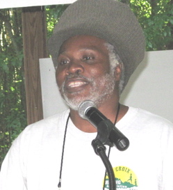 Olasee Davis speaks at the Friends of the Park annual meeting.