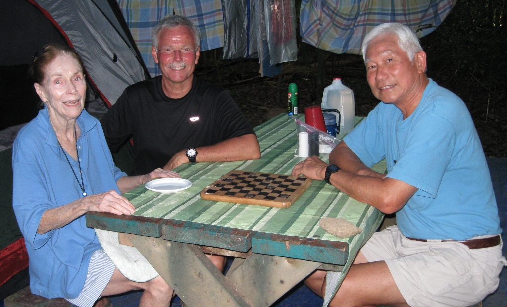 Pictured are "Snorkel family" members Jean Monique, Bud Shuler and Jimmy Chen.