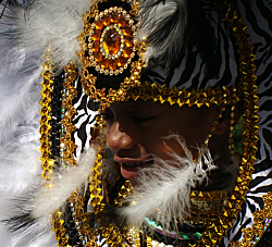 A participant decked out in parade garb. (Victoria Baur photo)