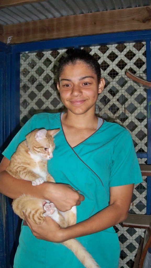 AWC adoption technician Stephany DeJesus and Tickle.