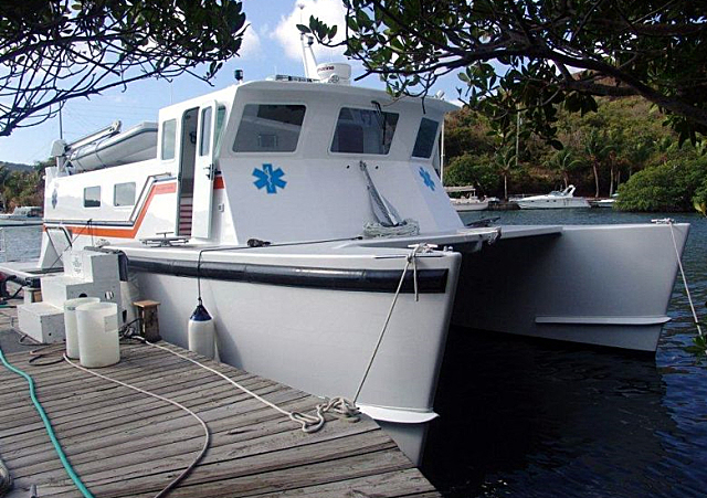 The Liston "Huntie" Sprauve ambulance boat.