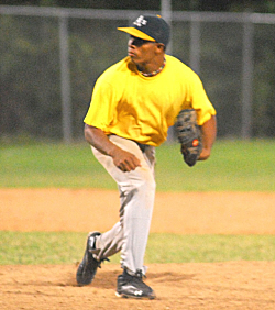 The A's reliever Richard White was throwing bullets in Friday's victory. 