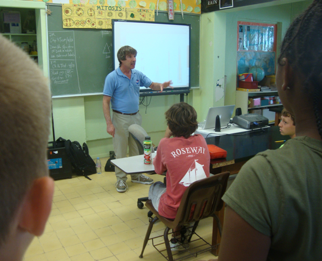 NASA Specialist Les Gold took students on a wild ride into space Wednesday at Good Hope School.