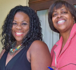 Lena Dornelly (left) with  Rev. Dr. Suzan D. Johnson Cook at her book signing.