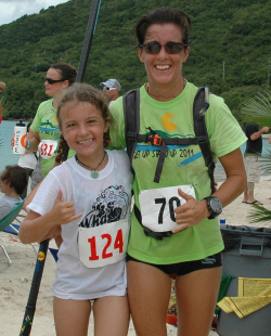 Heather Baus (right) was the top women's division finisher in the Elite Warrior Race, while daughter Savannah, 9, took home several honors as well. (Karen Hollish photo)