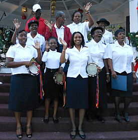 The Salvation Army Songsters & Torchbearers were among the singer.