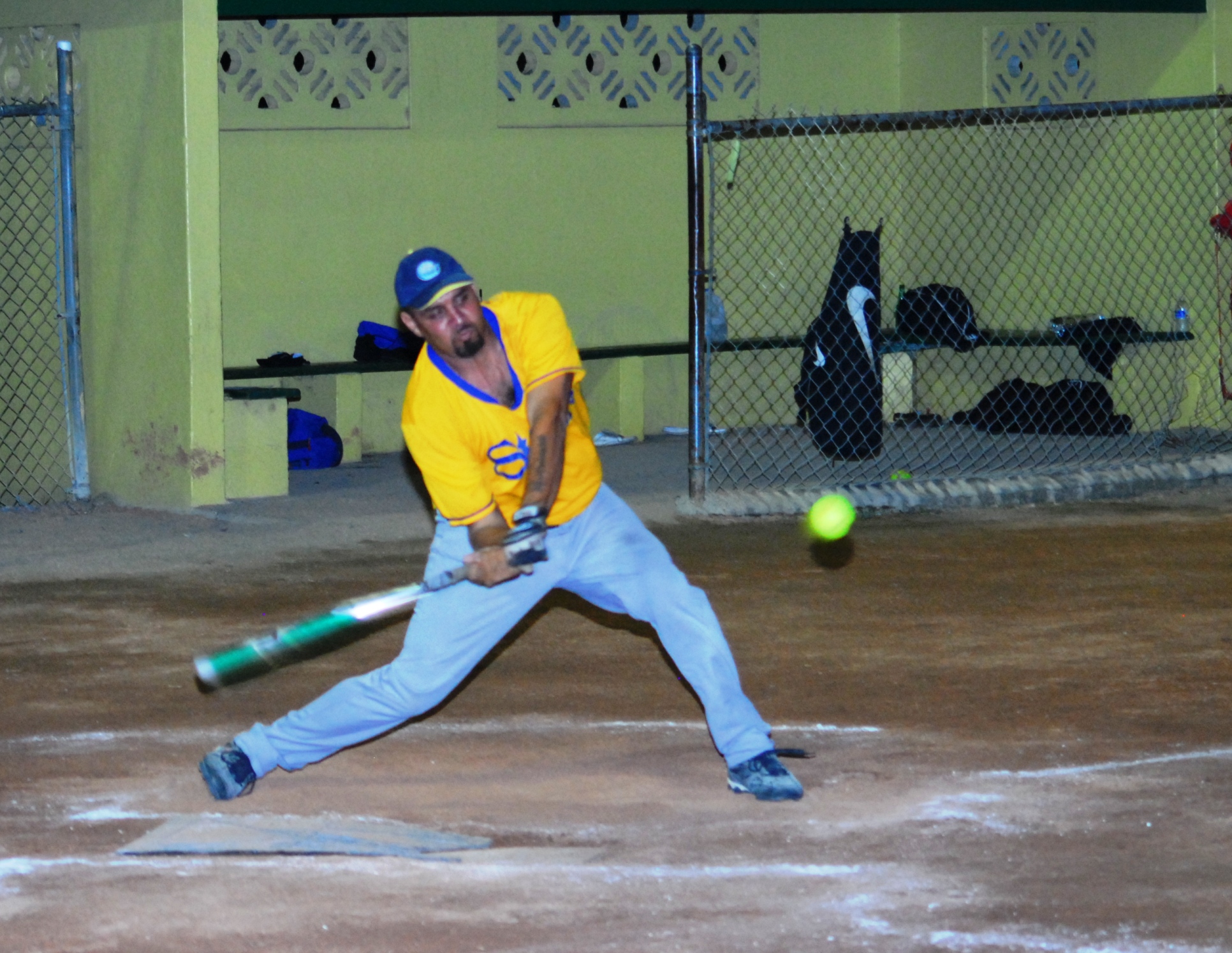 Stealers Slugger Ronald Schjang Jr., locks on to one of his two round trippers in game two.