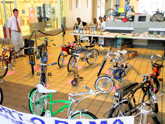 A field of customized bicycles was on display at Tutu Park Mall.