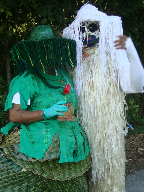 Brother and sister Jackie and Johnny Hughes in costume.