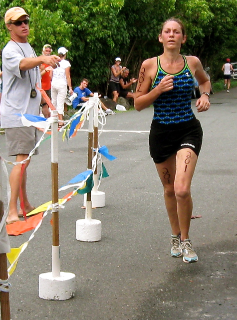 Theresa Harper, seen here in the 2009 Love City Triathlon, said among the federation's goals is 'to 'have fun.'