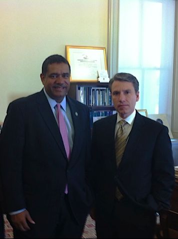 Gov. John deJongh Jr. (left) meeting in Washington this week with Assistant Secretary of the Treasury for Tax Policy Michael Mundaca.