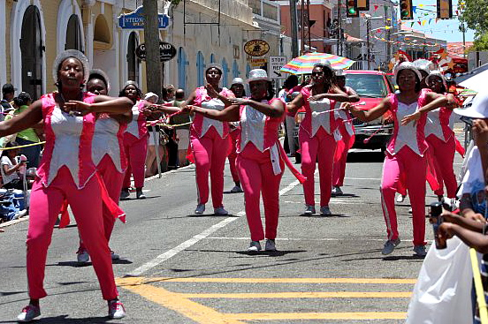 The Charming Twirlers Majorettes celebrate Mother's Day with their very own mothers joining them in the parade.