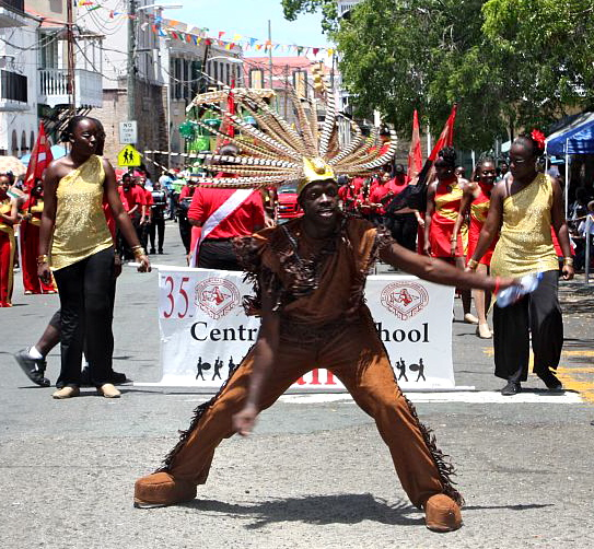 St. Croix Central High School's marching band makes its first appearance in the Children's Parade. (James Gardner photo)