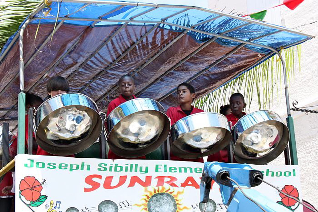 Joseph Sibilly Elementary School's Sunray band practiced hard for the parade. (James Gardner photo)