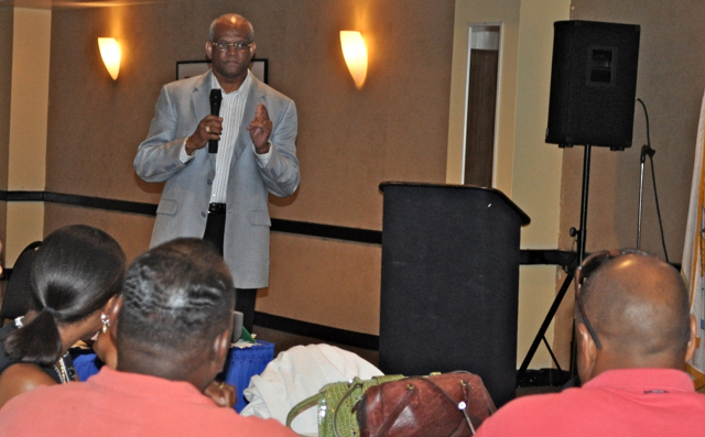 Maj. General Renaldo Rivera addesses the Family Readiness Conference.