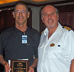 im Trilling (left) and Carnival Princess Capt. Marcos Fortezze.