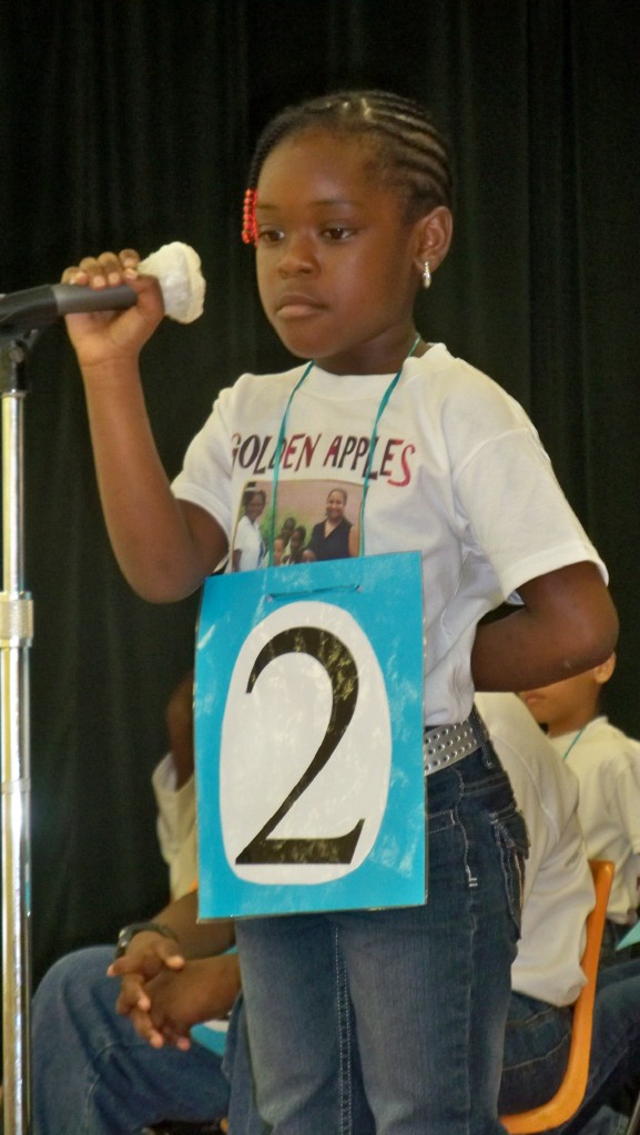 First-grader Shenique Sealey dazzled the crowd by taking second place.