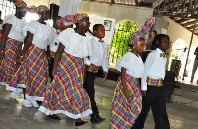 Alfredo Andrews Elementary School Quadrille Dancers perform at the Fall Heritage Festival.