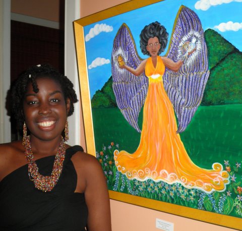 Jahweh and her angel painting.