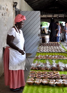 LaVerne Bates with desserts at Fall Festival 2010.