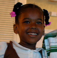 Kindergartener and aspiring police officer Jakesha Brown, 5, attended the conference with her family.