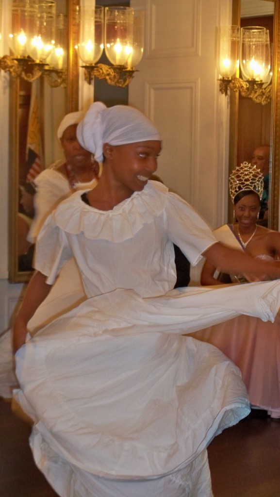 The “Dr. Chen” Bambula Dancers sway to the beat Sunday evening.