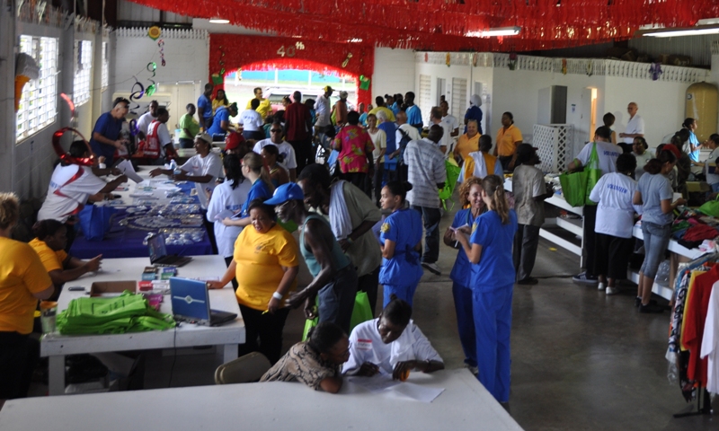 The Agricultural Fairgrounds was packed with volunteers and providers for Homeless Connect.