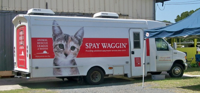 The Animal Welfare Center's Mobile Spay and Neuter Unit at the Ag Fairgrounds.